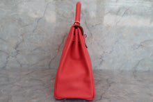 将图片加载到图库查看器，HERMES KELLY 32 Clemence leather Rouge pivoine □R刻印 Shoulder bag 600070144
