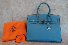 Load image into Gallery viewer, HERMES BIRKIN 35 Bi-color Togo leather Blue jean/Navy □J Engraving Hand bag 700120096

