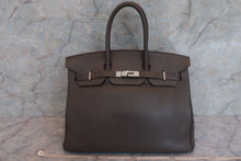 将图片加载到图库查看器，HERMES BIRKIN 35 Togo leather Etain □O刻印 Hand bag 600100035
