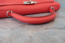 将图片加载到图库查看器，HERMES KELLY 32 Clemence leather Rouge pivoine □R刻印 Shoulder bag 600070144
