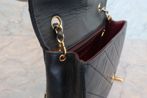 CHANEL Mini Matelasse single flap chain shoulder bag Lambskin Black/Gold hadware Shoulder bag 700070157