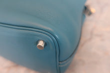 将图片加载到图库查看器，HERMES PICOTIN LOCK PM Clemence leather Blue jean □O刻印 Hand bag 600060076

