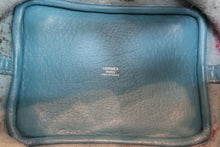 Load image into Gallery viewer, HERMES PICOTIN LOCK PM Clemence leather Blue jean □O Engraving Hand bag 600060076
