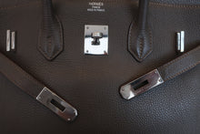 将图片加载到图库查看器，HERMES BIRKIN 35 Togo leather Etain □O刻印 Hand bag 600100035
