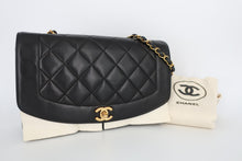 画像をギャラリービューアに読み込む, CHANEL/シャネル ダイアナマトラッセチェーンショルダーバッグ ラムスキン ブラック/ゴールド金具 ショルダーバッグ 800100064
