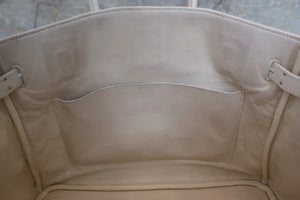 HERMES BIRKIN 35 Clemence leather White □J刻印 Hand bag 500090127