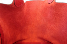 将图片加载到图库查看器，HERMES PICOTIN LOCK MM Clemence leather Rouge casaque □R刻印 Hand bag 600110069
