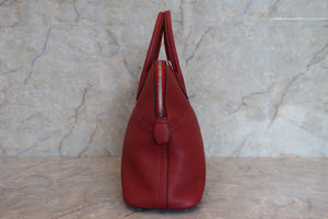 HERMES／BOLIDE 31 Clemence leather Rouge garance □I Engraving Shoulder bag 700010130