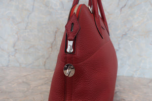 HERMES／BOLIDE 31 Clemence leather Rouge garance □I Engraving Shoulder bag 700010130