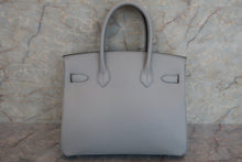 将图片加载到图库查看器，HERMES BIRKIN 30 Epsom leather Blue pale X刻印 Hand bag 600070132
