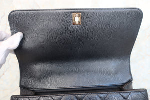CHANEL/シャネル マトラッセハンドバッグ キャビアスキン ブラック/ゴールド金具 ハンドバッグ 700080195