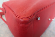 Load image into Gallery viewer, HERMES LINDY 34 Clemence leather Rouge casaque □Q Engraving Shoulder bag 700120131
