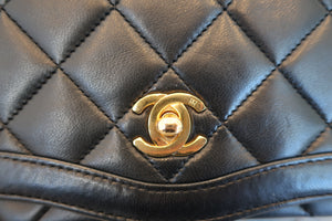 CHANEL/シャネル マトラッセチェーンショルダーバッグ ラムスキン ブラック/ゴールド金具 ショルダーバッグ 700080190