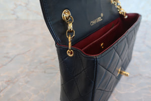 CHANEL/シャネル マトラッセチェーンショルダーバッグ ラムスキン ブラック/ゴールド金具 ショルダーバッグ 700080190
