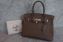 将图片加载到图库查看器，HERMES BIRKIN 30 Togo leather Etoupe gray □M刻印 Hand bag 600090295
