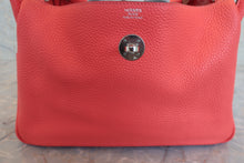 Load image into Gallery viewer, HERMES LINDY 30 Clemence leather Rose jaipur □R Engraving Shoulder bag 800010148
