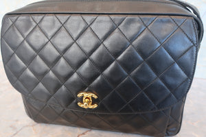 CHANEL/シャネル マトラッセフリンジショルダーバッグ ラムスキン ブラック/ゴールド金具 ショルダーバッグ 700080194