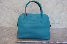 画像をギャラリービューアに読み込む, HERMES／エルメス ボリード31 トリヨンクレマンス ターコイズ □R刻印 ショルダーバッグ 800030040
