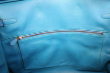 Load image into Gallery viewer, HERMES BIRKIN 40 Graine Couchevel leather Blue france □A Engraving Hand bag 600070128
