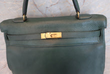 将图片加载到图库查看器，HERMES KELLY 35 Clemence leather Green 〇Y刻印 Shoulder bag 500080053
