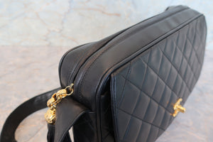 CHANEL/シャネル マトラッセフリンジショルダーバッグ ラムスキン ブラック/ゴールド金具 ショルダーバッグ 700080194