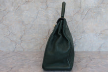 将图片加载到图库查看器，HERMES KELLY 35 Clemence leather Green 〇Y刻印 Shoulder bag 500080053
