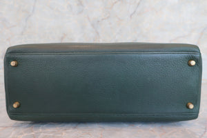 HERMES KELLY 35 Clemence leather Green 〇Y Engraving Shoulder bag 500080053