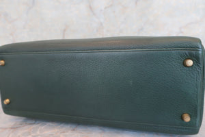 HERMES KELLY 35 Clemence leather Green 〇Y Engraving Shoulder bag 500080053