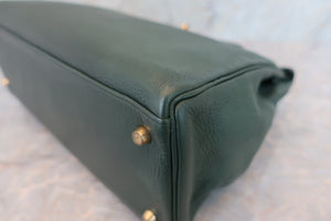 HERMES KELLY 35 Clemence leather Green 〇Y刻印 Shoulder bag 500080053