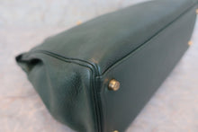 将图片加载到图库查看器，HERMES KELLY 35 Clemence leather Green 〇Y刻印 Shoulder bag 500080053
