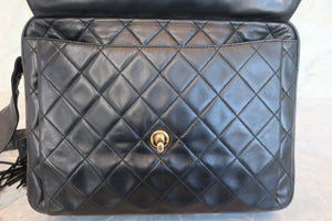 CHANEL/シャネル マトラッセフリンジショルダーバッグ ラムスキン ブラック/ゴールド金具 ショルダーバッグ 700080194