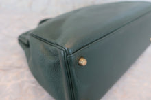 将图片加载到图库查看器，HERMES KELLY 35 Clemence leather Green 〇Y刻印 Shoulder bag 500080053
