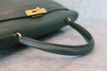 将图片加载到图库查看器，HERMES KELLY 35 Clemence leather Green 〇Y刻印 Shoulder bag 500080053
