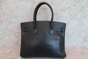 HERMES／エルメス バーキン30 トリヨンクレマンス ブラック □H刻印 ハンドバッグ 700070197