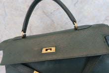 将图片加载到图库查看器，HERMES KELLY 35 Clemence leather Green 〇Y刻印 Shoulder bag 500080053
