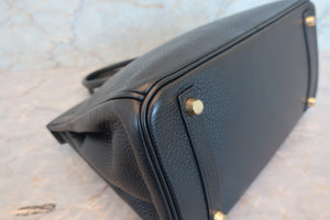 HERMES／エルメス バーキン30 トリヨンクレマンス ブラック □H刻印 ハンドバッグ 700070197
