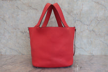 将图片加载到图库查看器，HERMES PICOTIN LOCK GM Clemence leather Rouge pivoine T刻印 Hand bag 800010136
