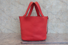 将图片加载到图库查看器，HERMES PICOTIN LOCK GM Clemence leather Rouge pivoine T刻印 Hand bag 800010136
