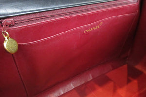 CHANEL/シャネル デカマトラッセシングルフラップチェーンショルダーバッグ ラムスキン ブラック/ゴールド金具 ショルダーバッグ 700010038