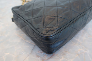 CHANEL/シャネル マトラッセフリンジチェーンショルダーバッグ ラムスキン ブラック/ゴールド金具 ショルダーバッグ 700080205