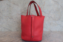 将图片加载到图库查看器，HERMES PICOTIN LOCK GM Clemence leather Rouge pivoine T刻印 Hand bag 800010136
