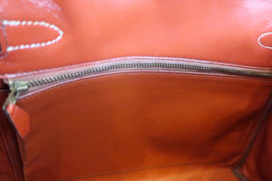 HERMES KELLY 28 Box carf leather Brique 〇P刻印 Hand bag 500100170