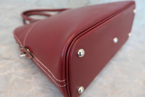 HERMES／BOLIDE 31 Box carf leather Rouge H □I刻印 Shoulder bag 600050034