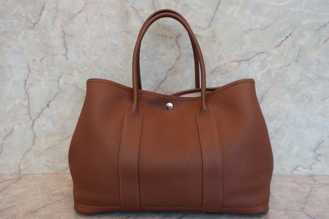 HERMES／エルメス ガーデンパーティPM ネゴンダ ブラウン □Q刻印 トートバッグ 700080201