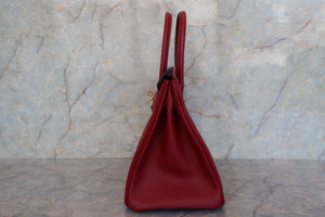 HERMES／エルメス バーキン30 ヴォーエプソン ルージュグレナ A刻印 ハンドバッグ 700100036