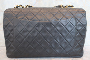 CHANEL/香奈儿 大号CF 单盖 链条包 羊皮 Black/Gold hadware(黑色/金色金属) 肩背包 700060178