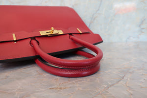 HERMES／エルメス バーキン30 ヴォーエプソン ルージュグレナ A刻印 ハンドバッグ 700100036