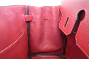 HERMES／エルメス バーキン30 ヴォーエプソン ルージュグレナ A刻印 ハンドバッグ 700100036