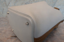 Load image into Gallery viewer, HERMES PICOTIN LOCK CASAQUE MM Clemence leather Pearl gray/Kraft □Q Engraving Hand bag 700110053
