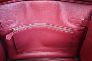 HERMES／エルメス バーキン30 ヴォーエプソン ルージュグレナ A刻印 ハンドバッグ 700100036